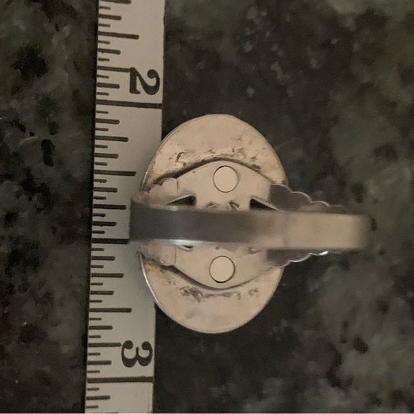 Genuine Spiderweb Turquoise Ring - Picture 7 of 9